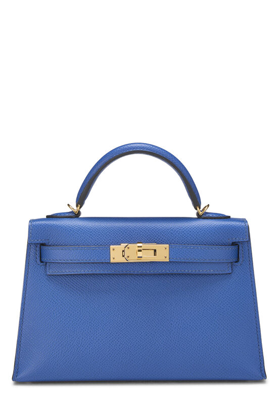 Hermès Blue France Epsom Kelly Sellier 20 NM