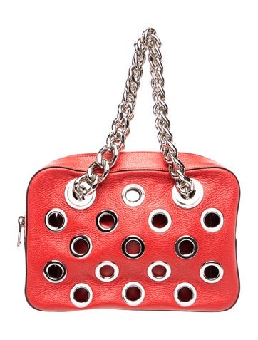 Vitello Daino Leather Grommet Chain