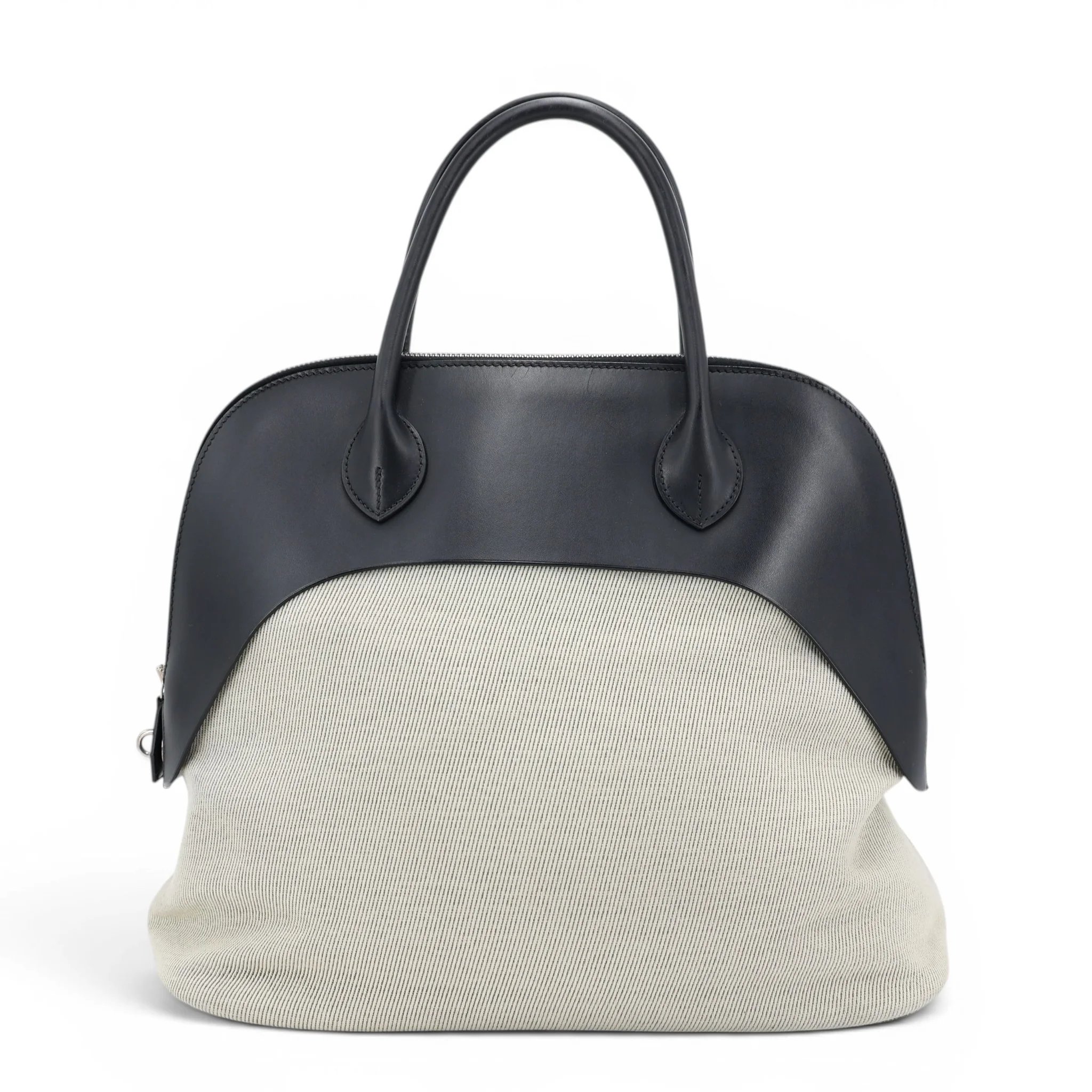 Hermes Limited Edition Bolide 35 Paddock Noir (89) Etoupe (18) Ecru Vache Hunter Palladium hardware T (2015)