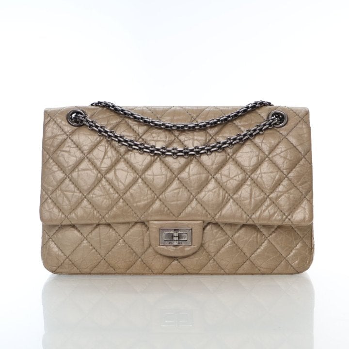 Chanel Crinkled Calfskin Reissue 2.55 Double Flap Bag 226