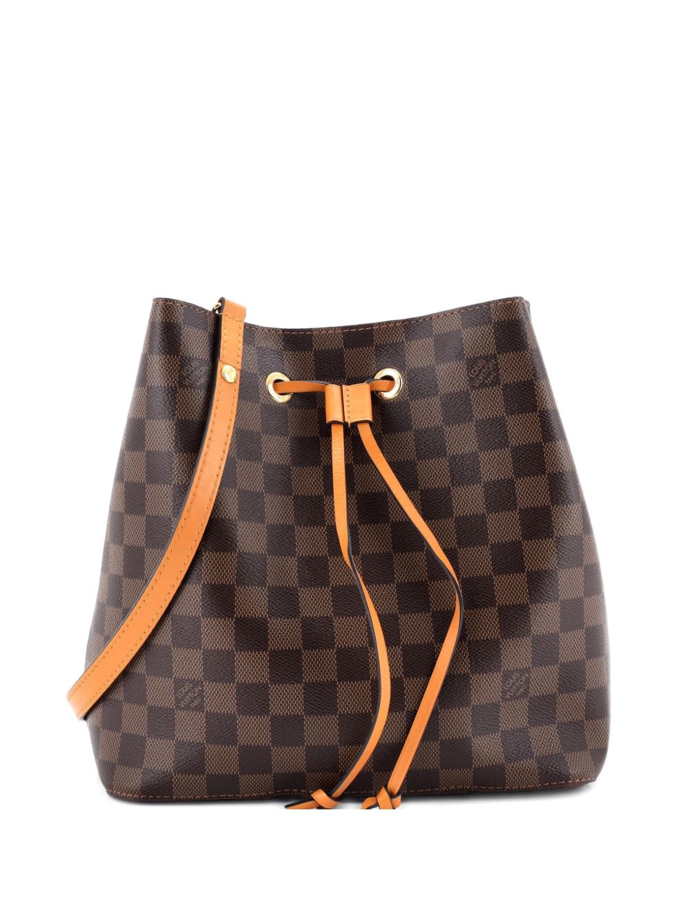 NeoNoe Handbag Damier with Leather MM bucket bag