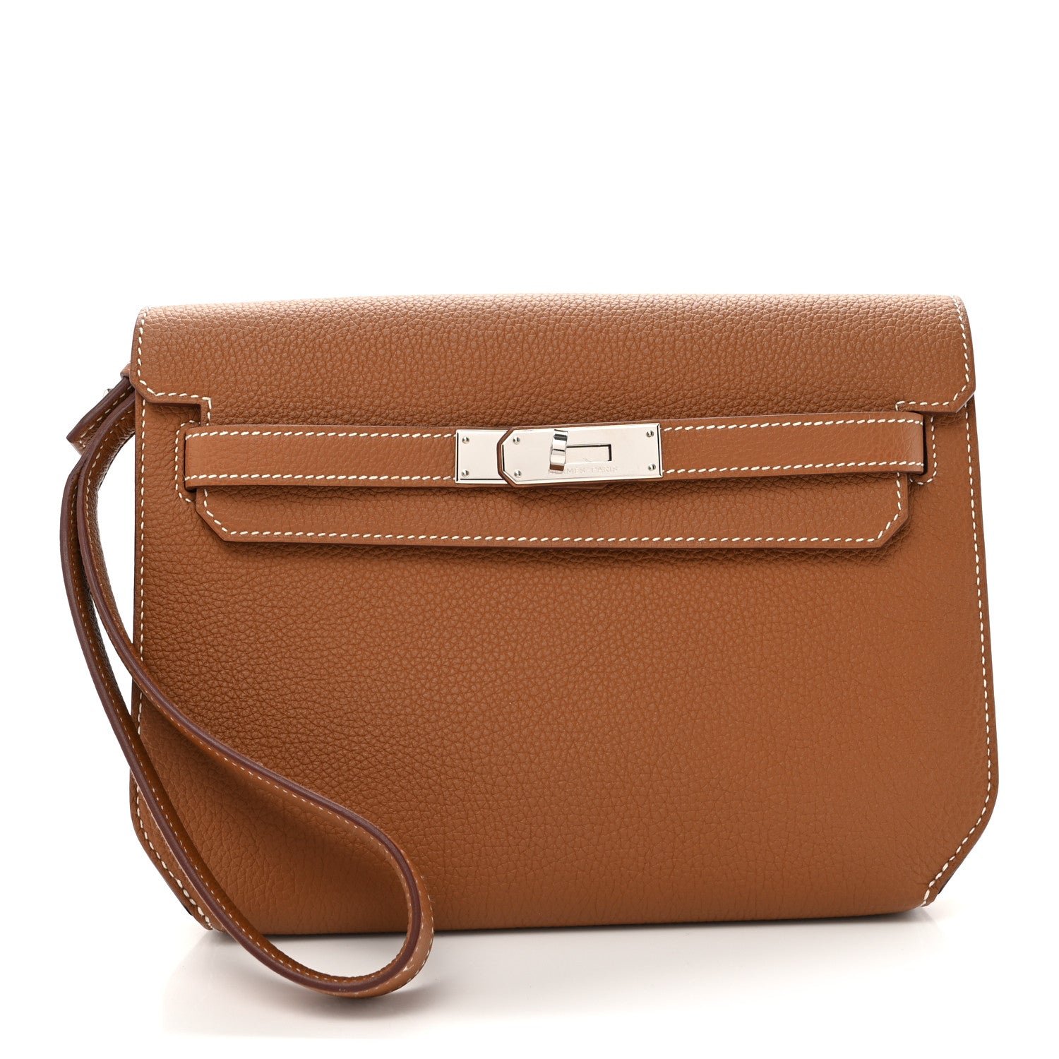 Hermes Togo Kelly Depeches 25 Pouch Gold