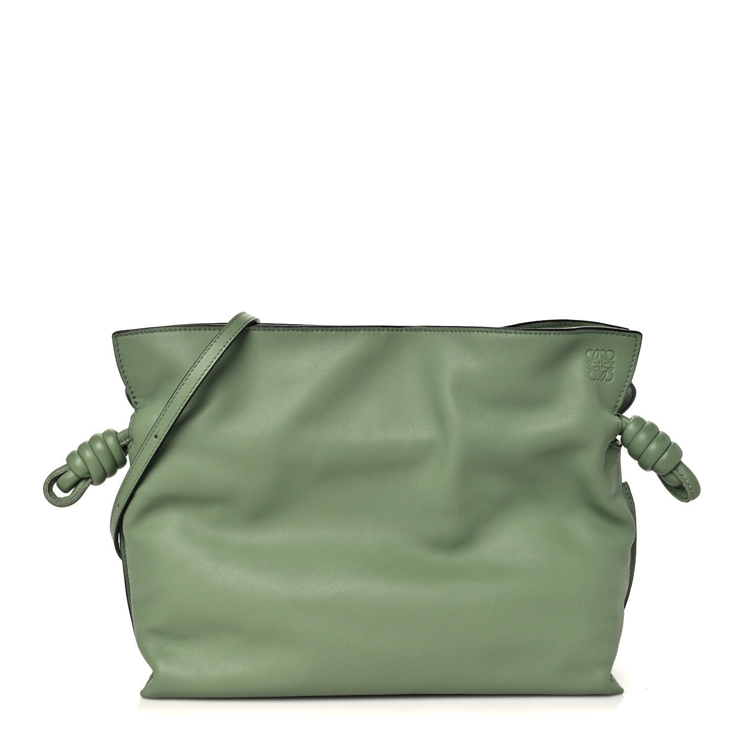 Loewe Nappa Calfskin Medium Flamenco Knot Clutch Rosemary
