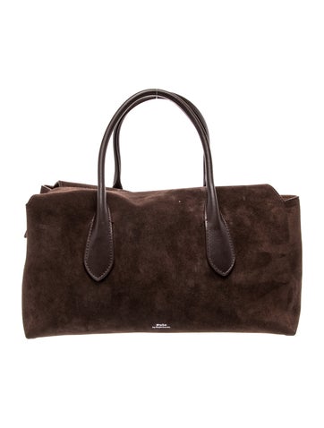Suede Top Handle Bag