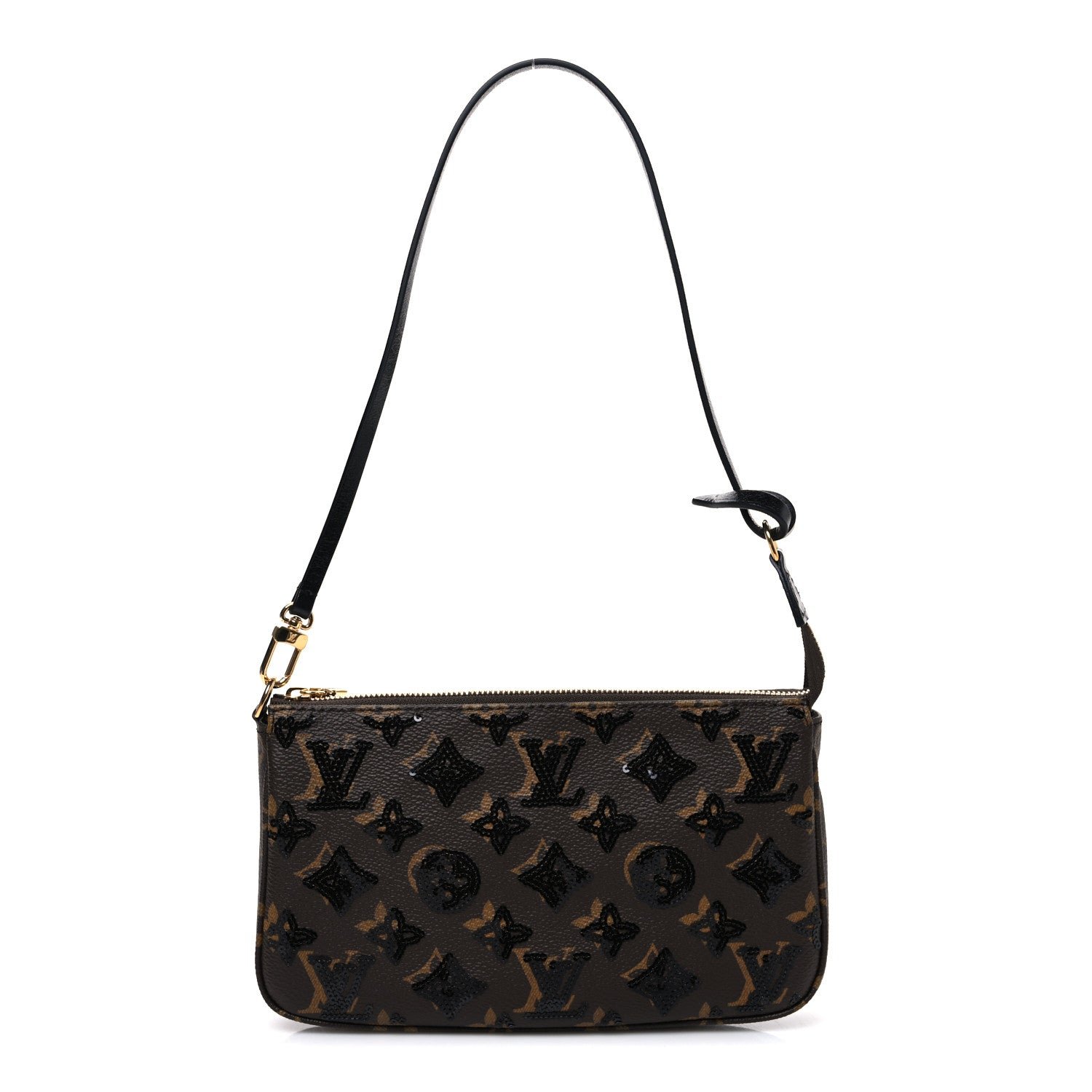 Louis Vuitton Louis Vuitton Monogram Sequins Pochette Accessories Black
