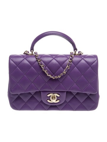 Classic Rectangular Mini Top Handle Flap Bag