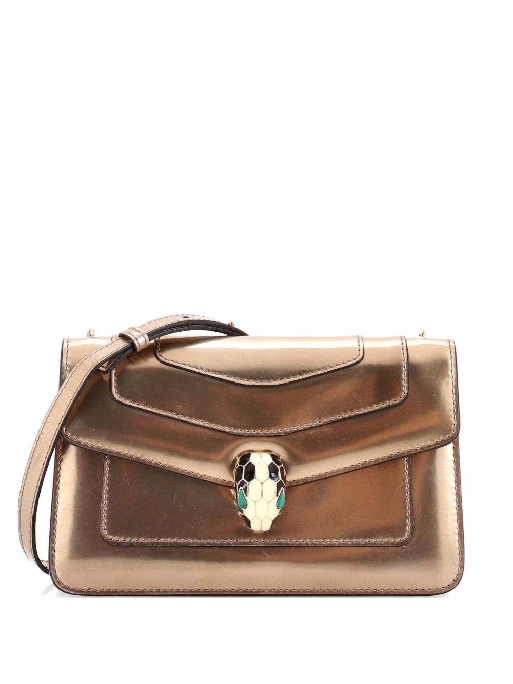 Serpenti Forever Metallic Leather Small shoulder bag