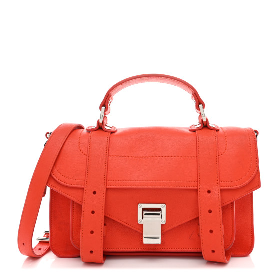 Proenza Schouler Lambskin Tiny PS1 Satchel Orange Pepper