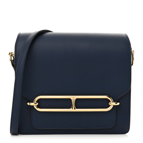 Hermes Swift Mini Sac Roulis Bleu Saphir