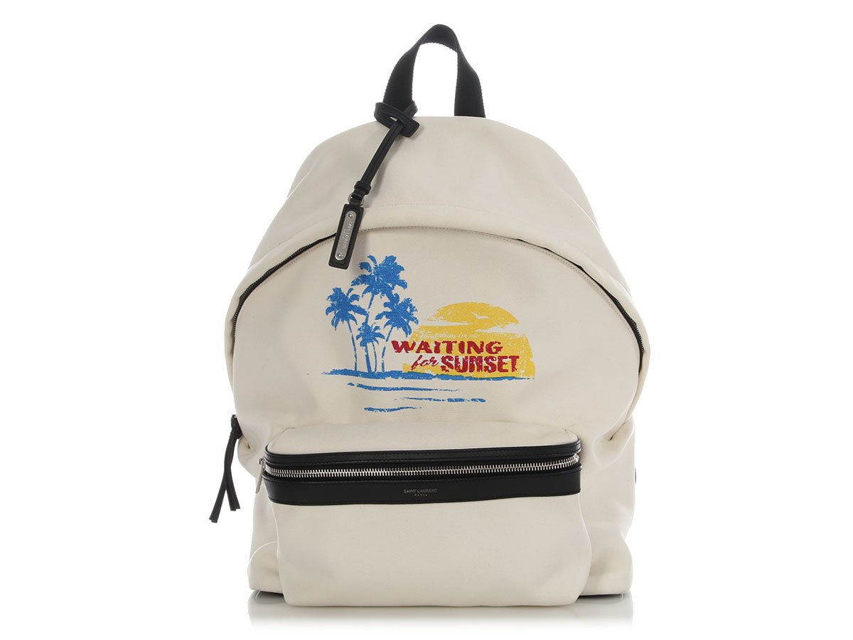 Saint Laurent Saint Laurent Waiting for Sunset Canvas Backpack