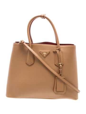 Saffiano Leather Double Bag Medium
