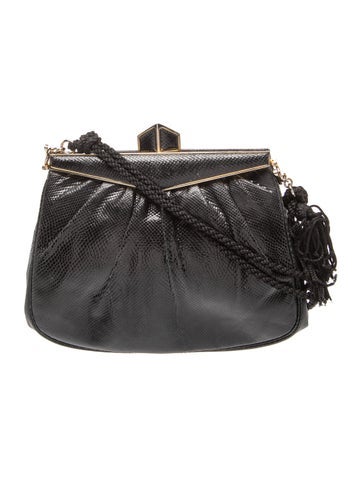 Embossed Leather Evening Bag