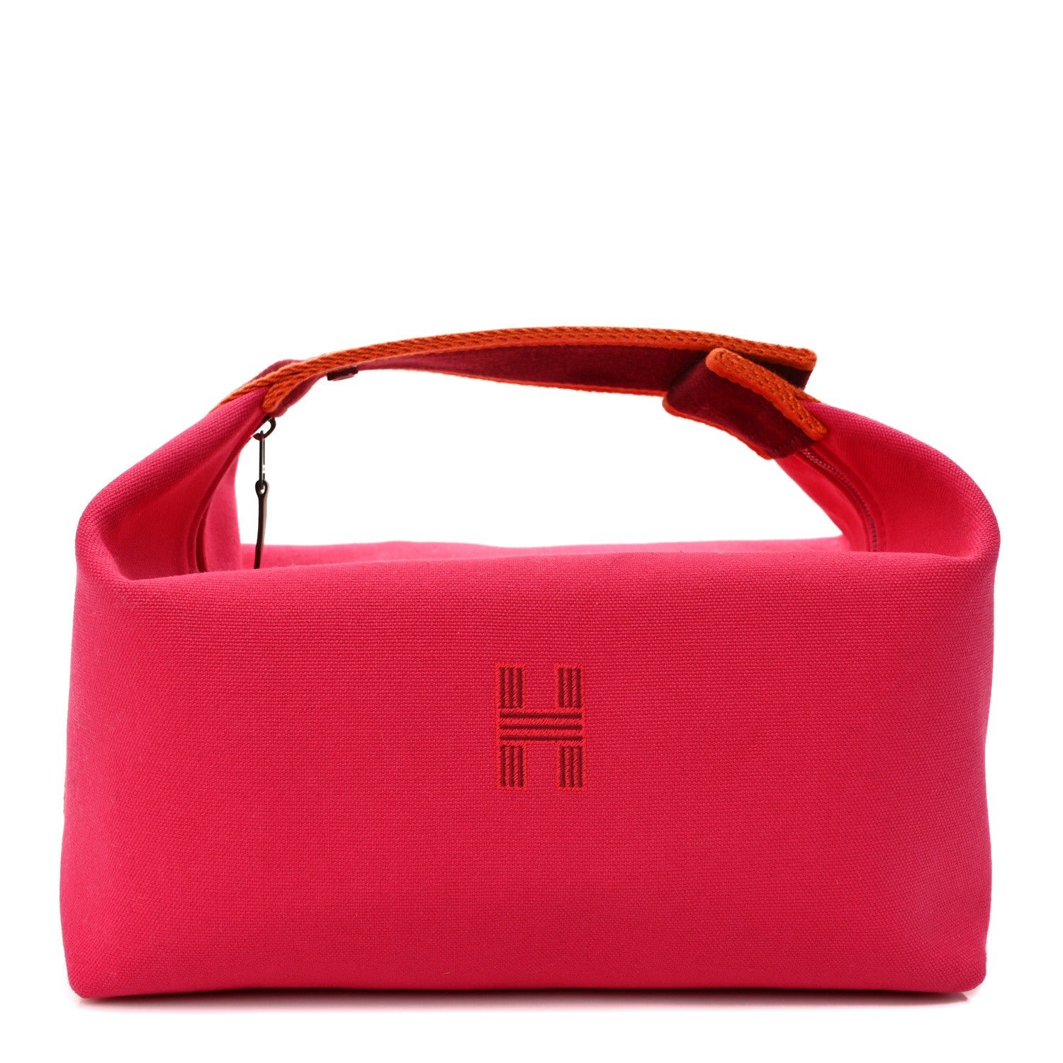 Hermes Canvas Large Bride-A-Brac Pouch Hibiscus