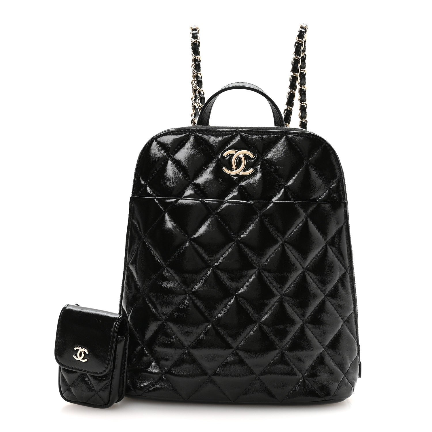 Chanel Shiny Calfskin My Pocket Backpack Black
