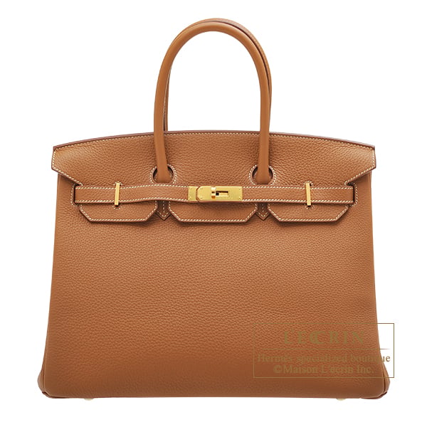 Hermes Birkin bag 35 Gold Togo leather Gold hardware