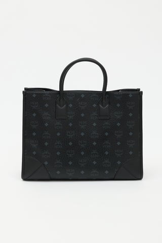 Leather Monogram Large München Tote
