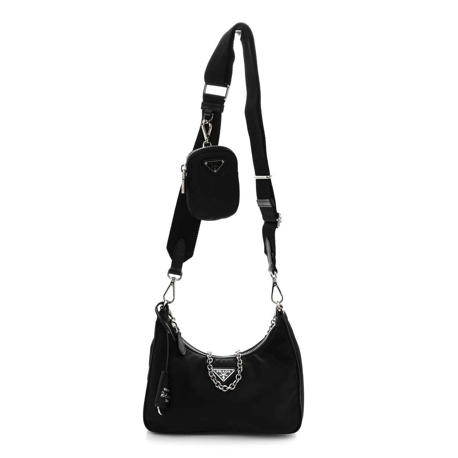 Prada Re-Nylon Saffiano Re-Edition 2005 Shoulder Bag Black