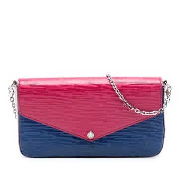 Leather Epi Tricolor Pochette Felicie