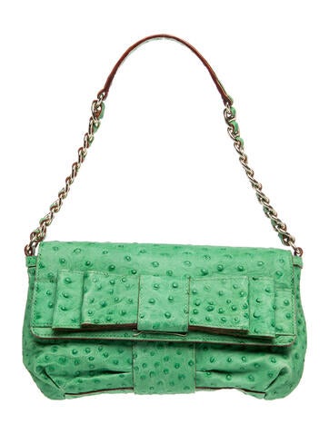 Ostrich Top Handle Bag