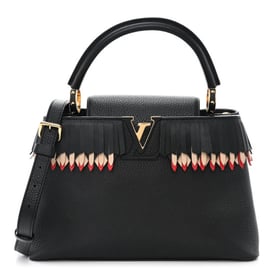 Louis Vuitton Hanami Taurillon Capucines BB Black Multicolor