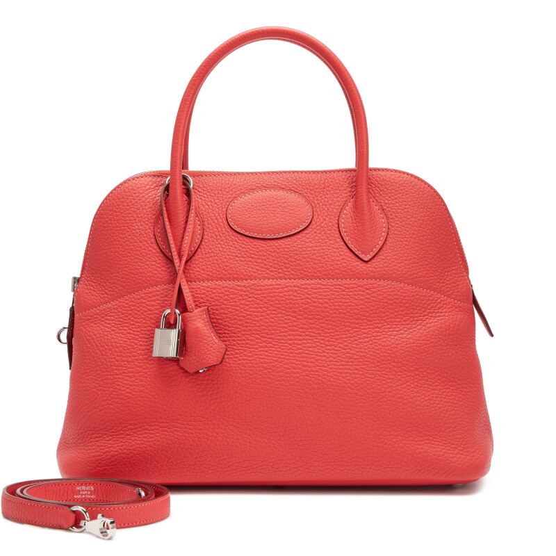 Hermes Rose Jaipur Clemence Bolide 31 Palladium Hardware, 2020