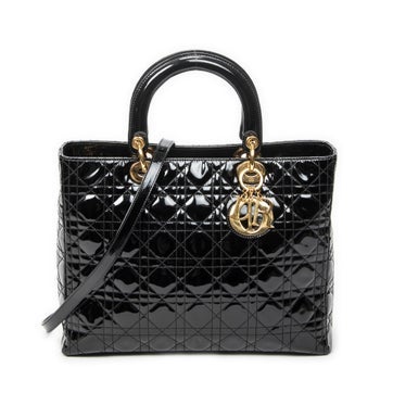 Leather Large Lady Dior Zip