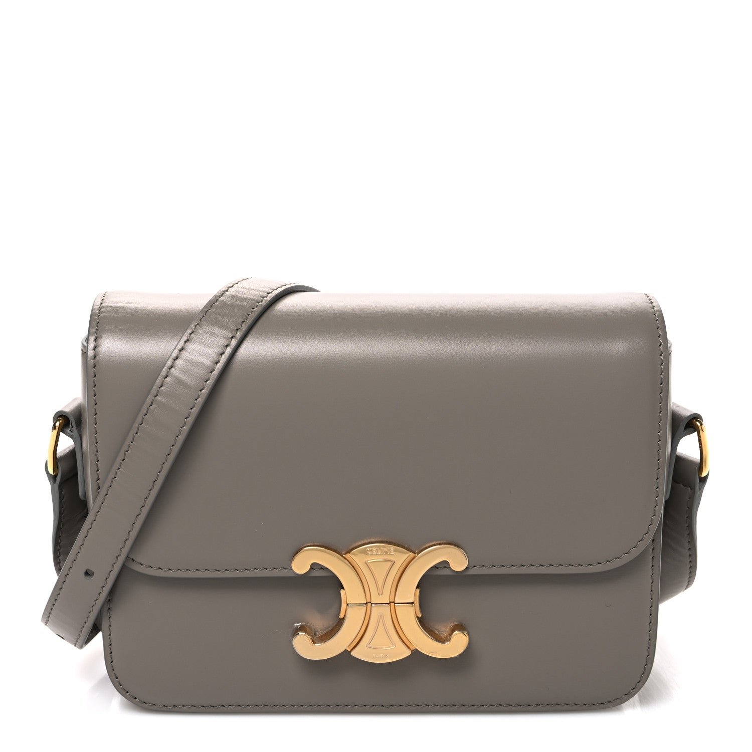 Celine Shiny Calfskin Teen Triomphe Pebble