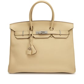 Hermes Parchemin Togo Birkin 35 Palladium Hardware, 2009