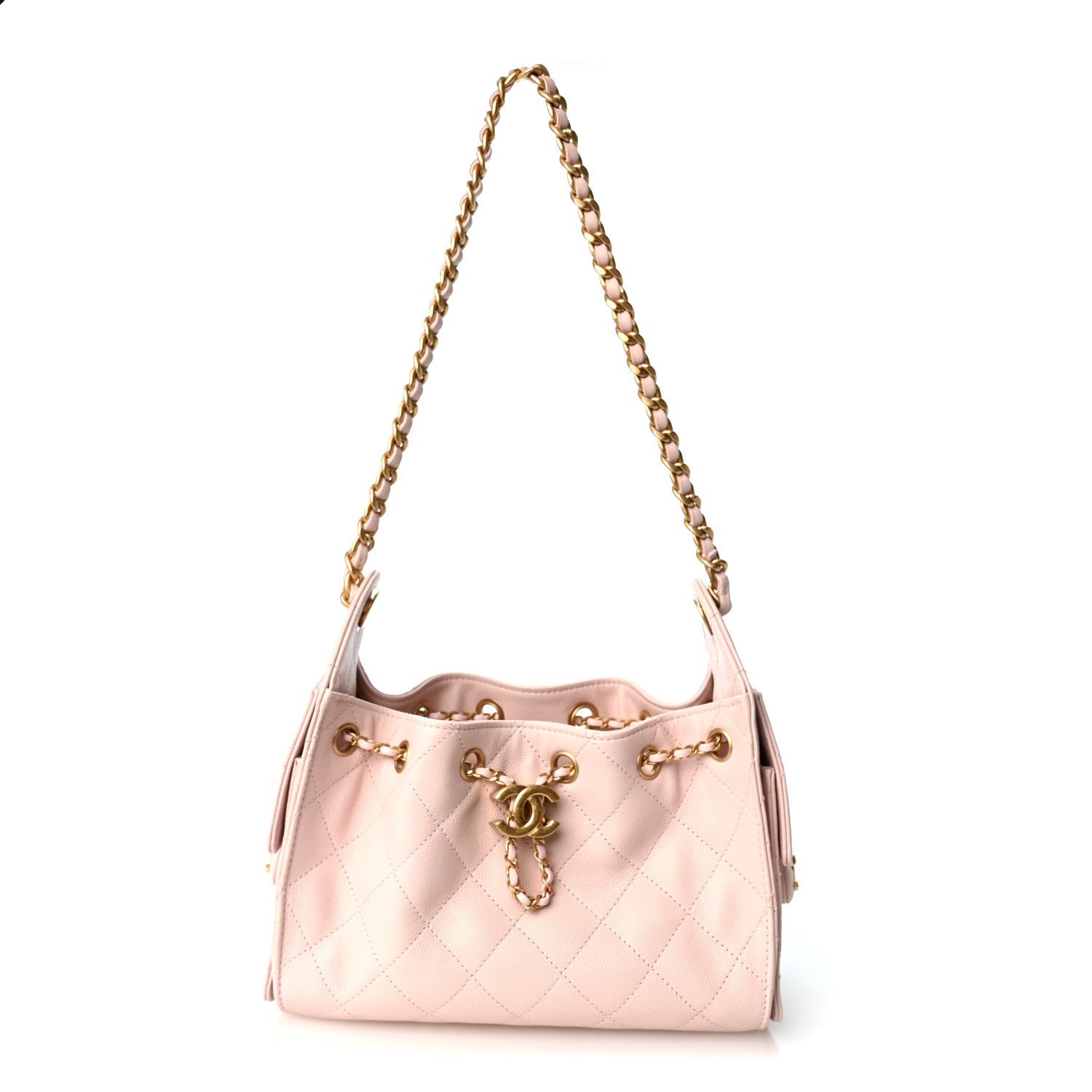 Chanel Caviar Quilted Mini Chanel 25 Handbag Light Pink