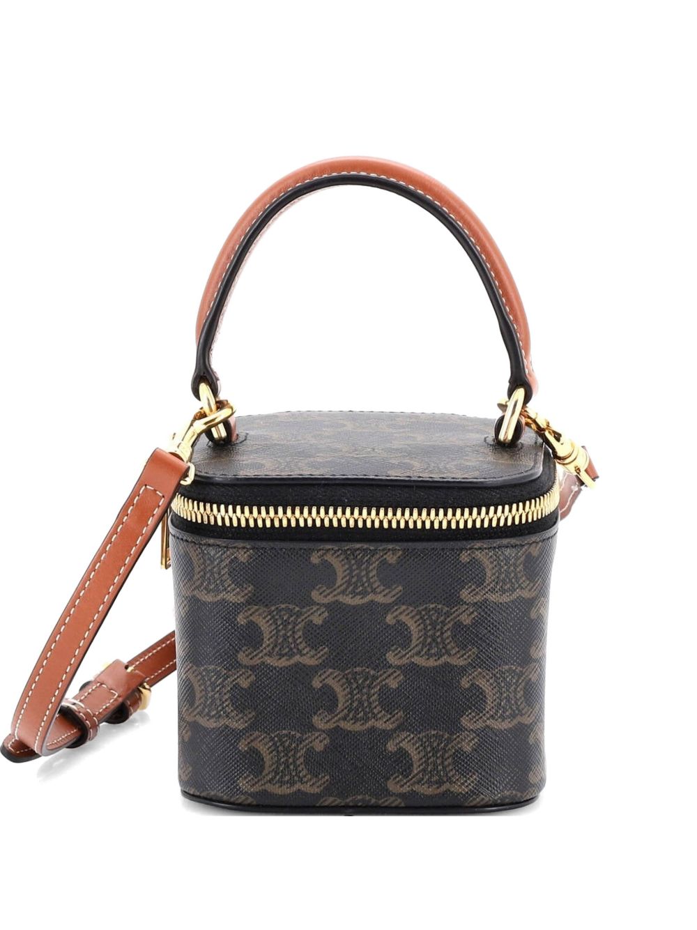 Top Handle Square Vanity Case Triomphe Coated Canvas Mini shoulder bag