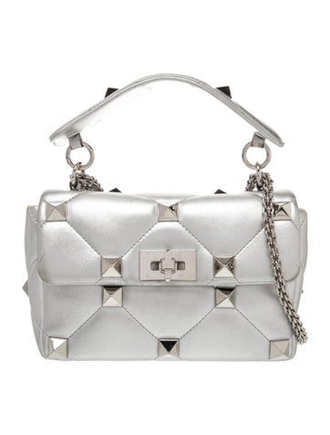 Roman Stud Top Handle Bag