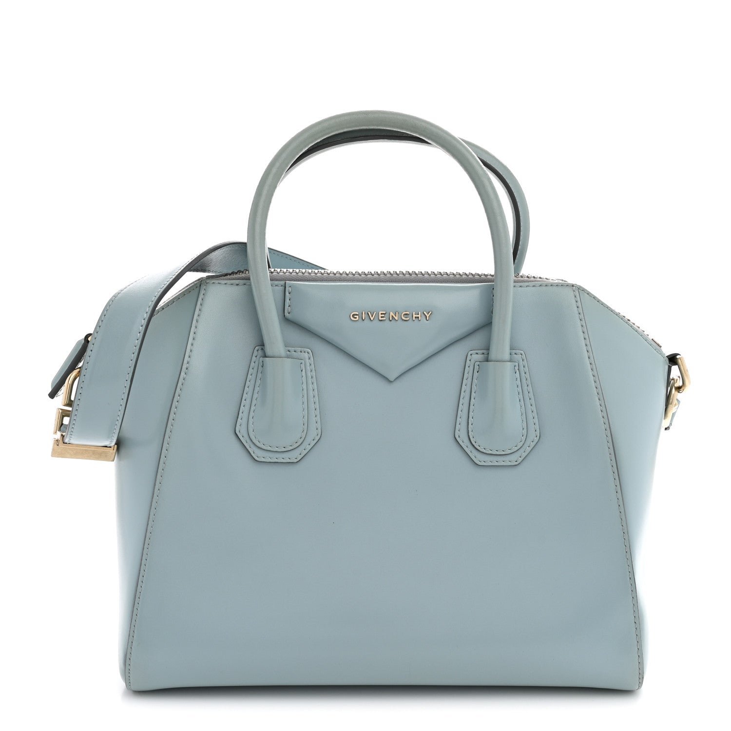 Givenchy Shiny Lord Calfskin Small Antigona Light Blue