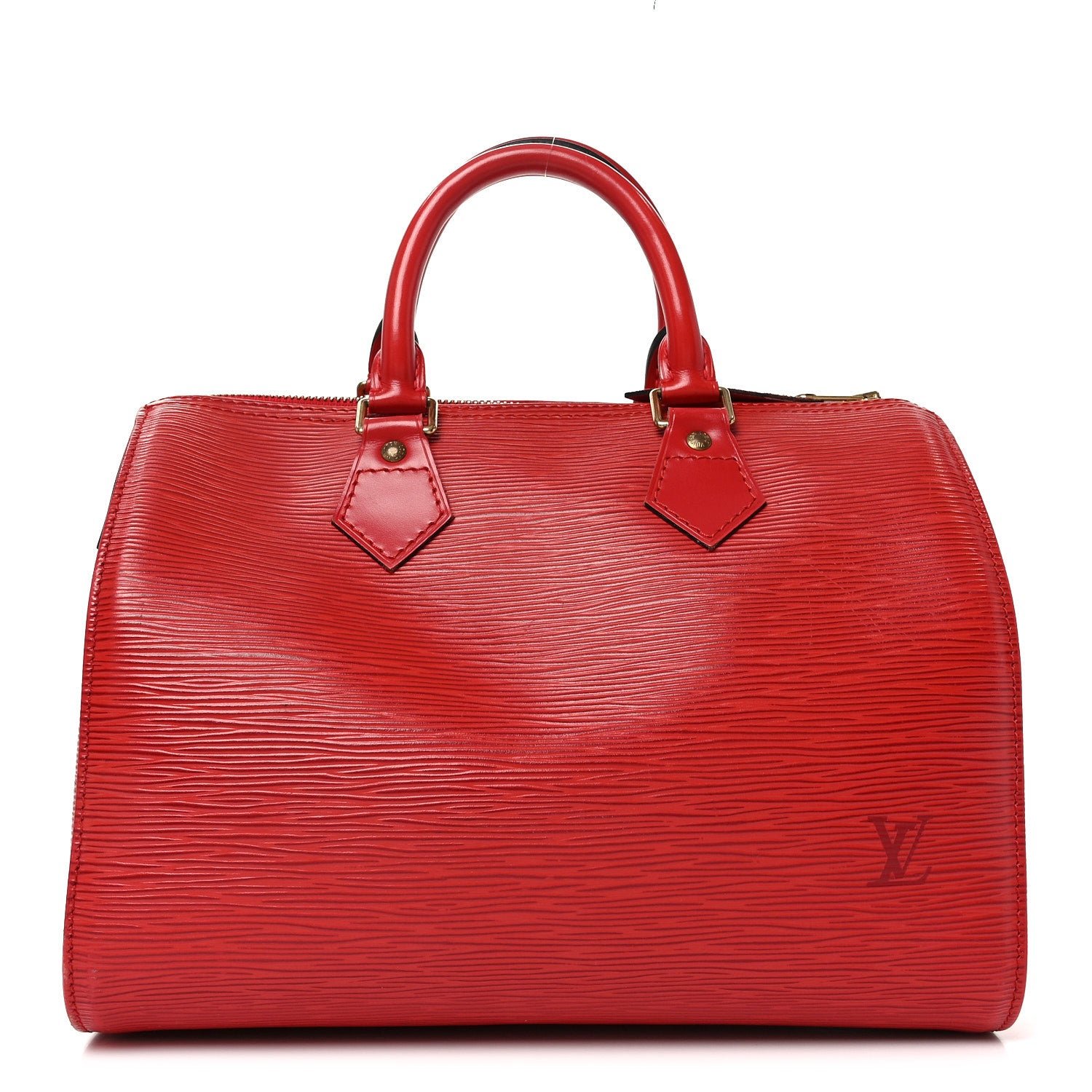 Louis Vuitton Epi Speedy 25 Castillan Red