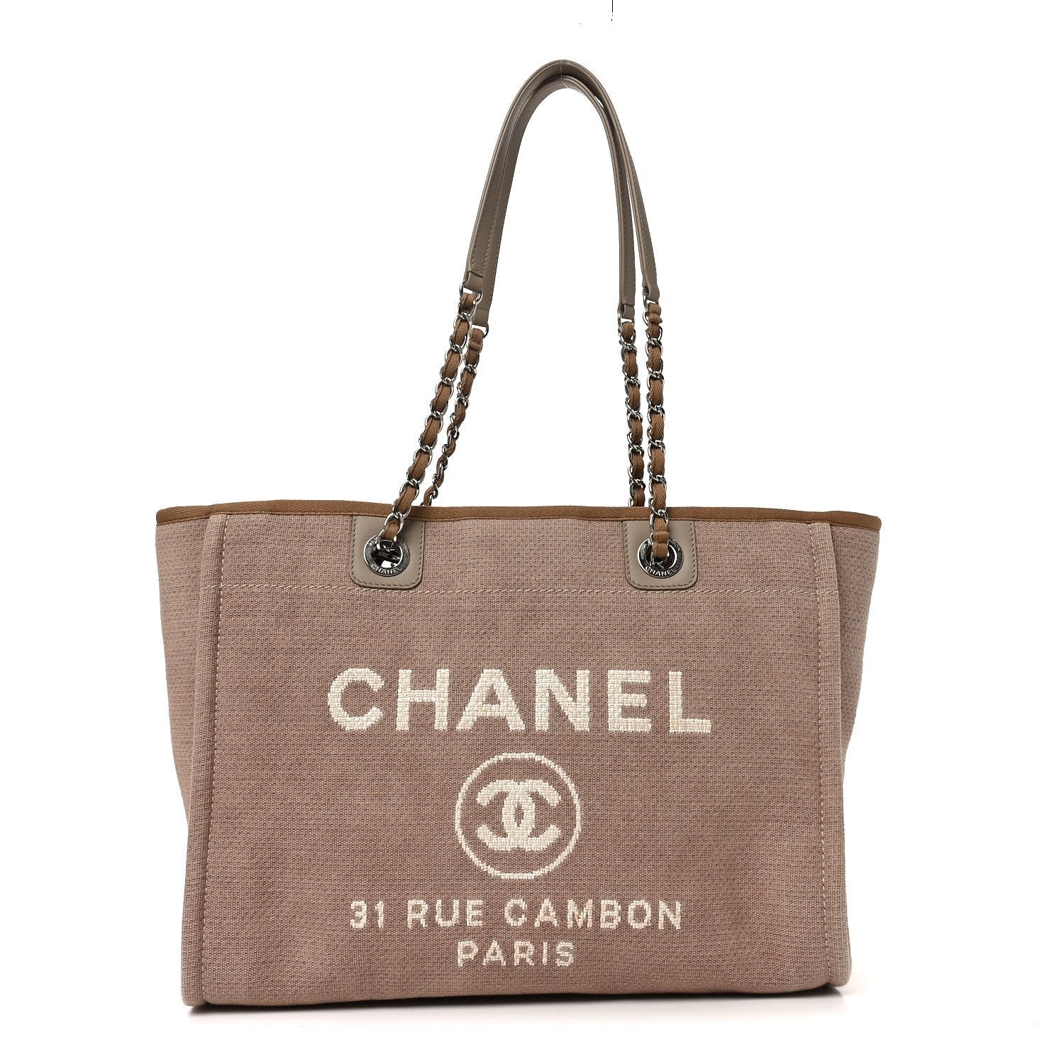 Chanel Canvas Small Deauville Tote Ecru