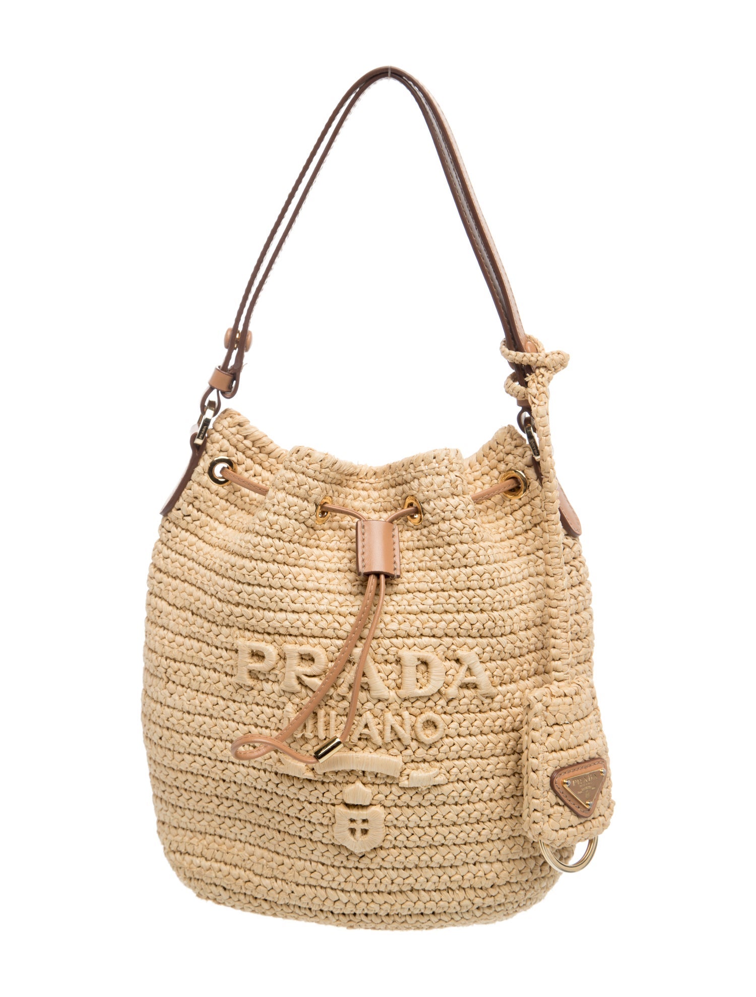 Enameled Metal Triangle Bucket Bag