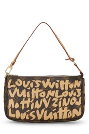Louis Vuitton Stephen Sprouse x Louis Vuitton Beige Monogram Graffiti Pochette Accessoires