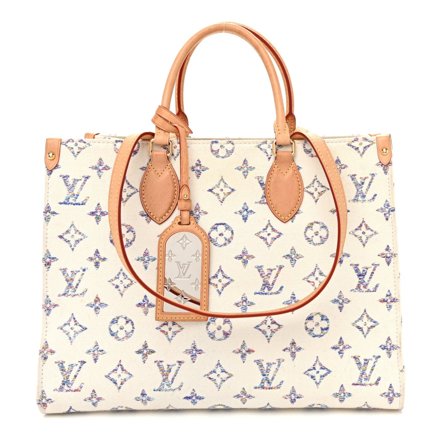Louis Vuitton Monogram Jacquard Nautical Onthego MM Multicolor Beige
