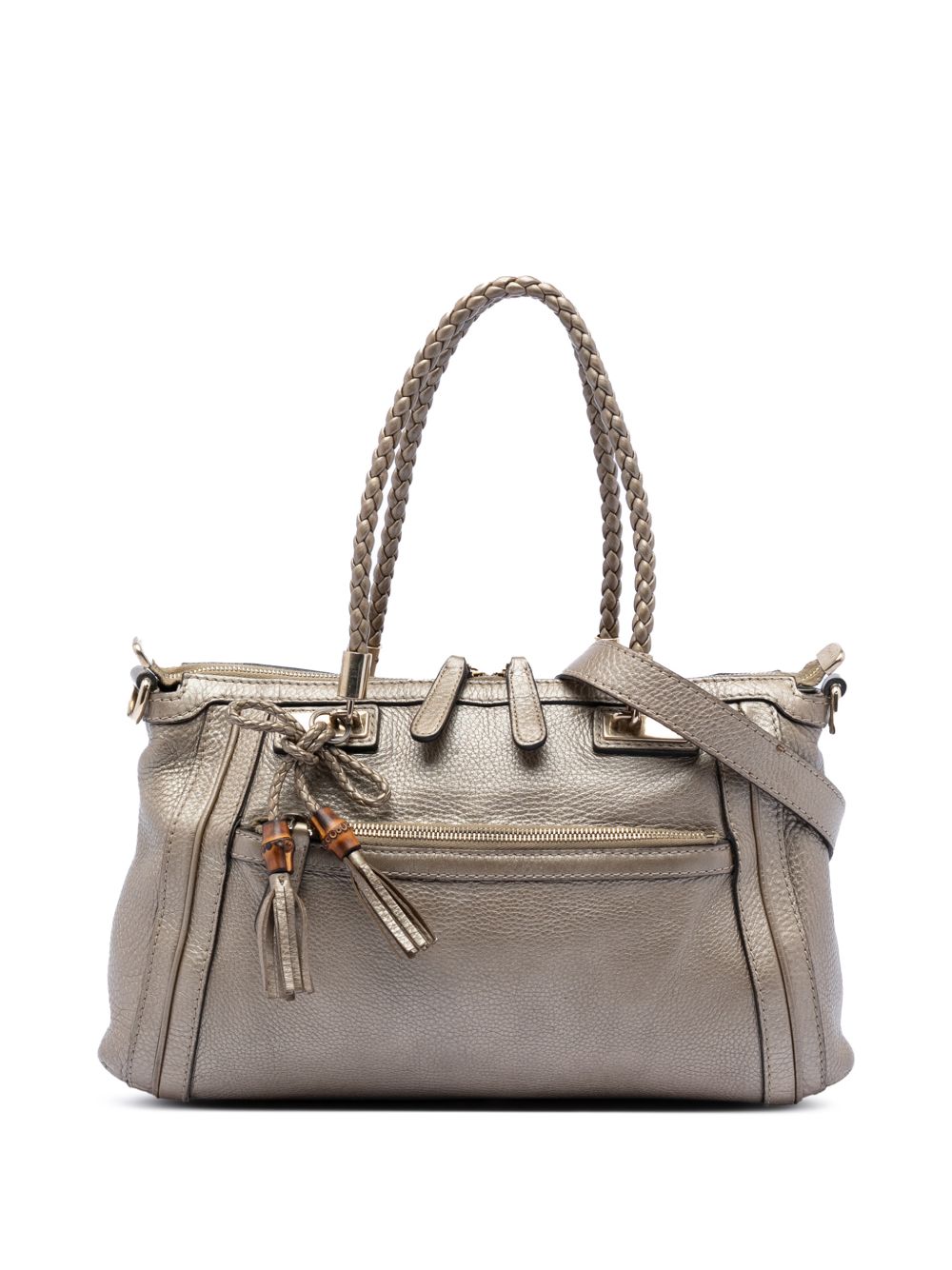2016-2025 Metallic Pebbled Calfskin Bella satchel