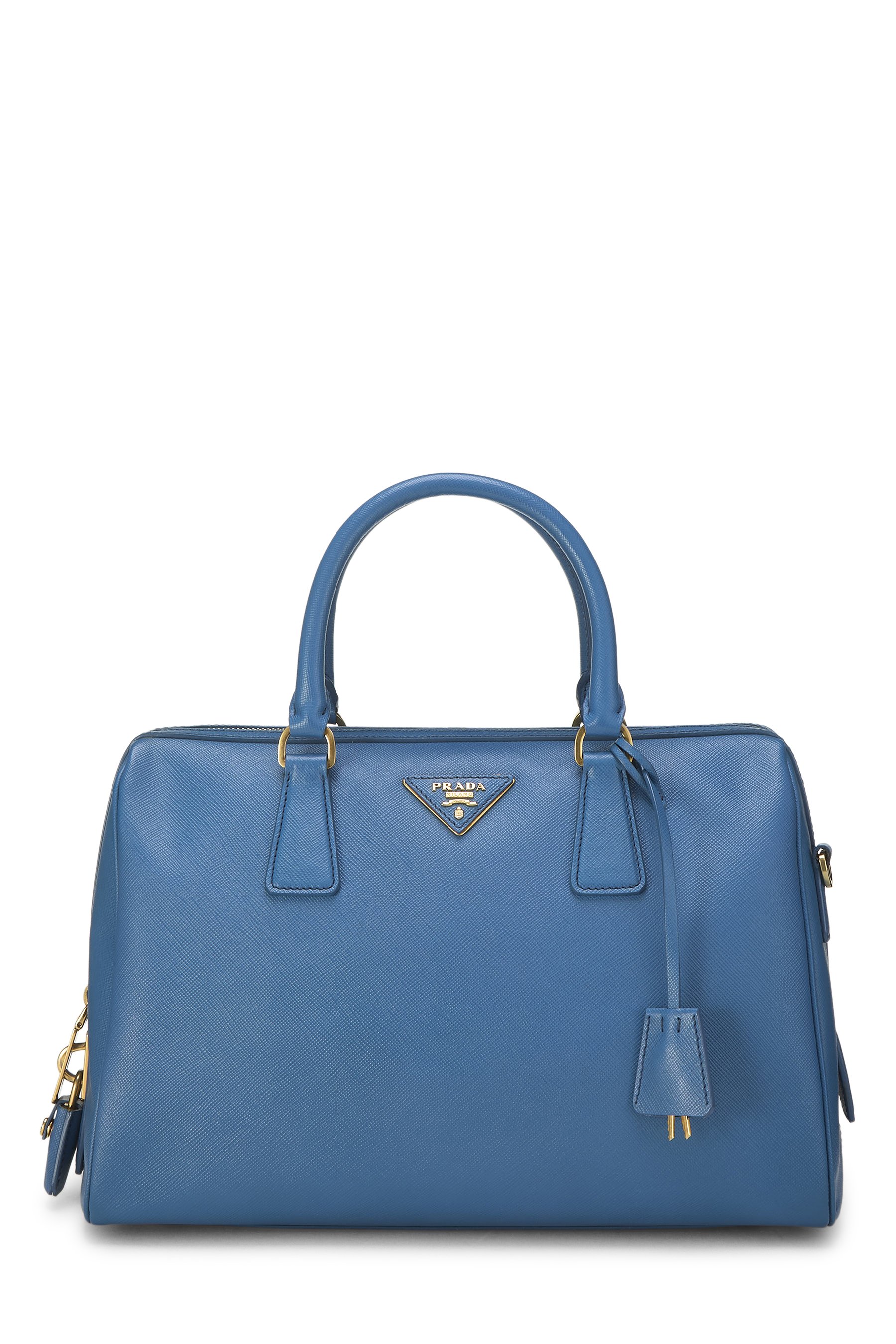 Blue Saffiano Boston