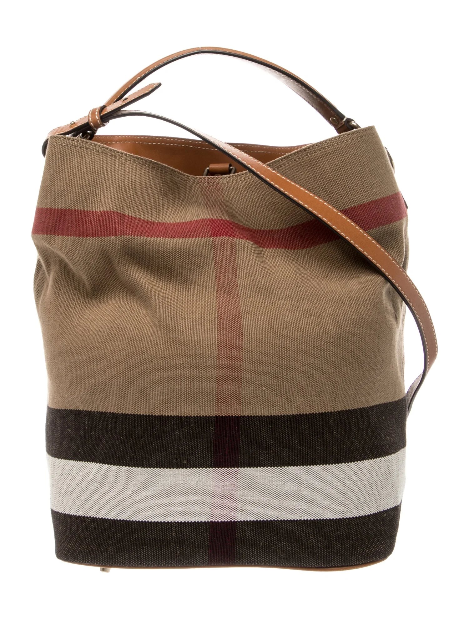 Exploded Check Bucket Bag