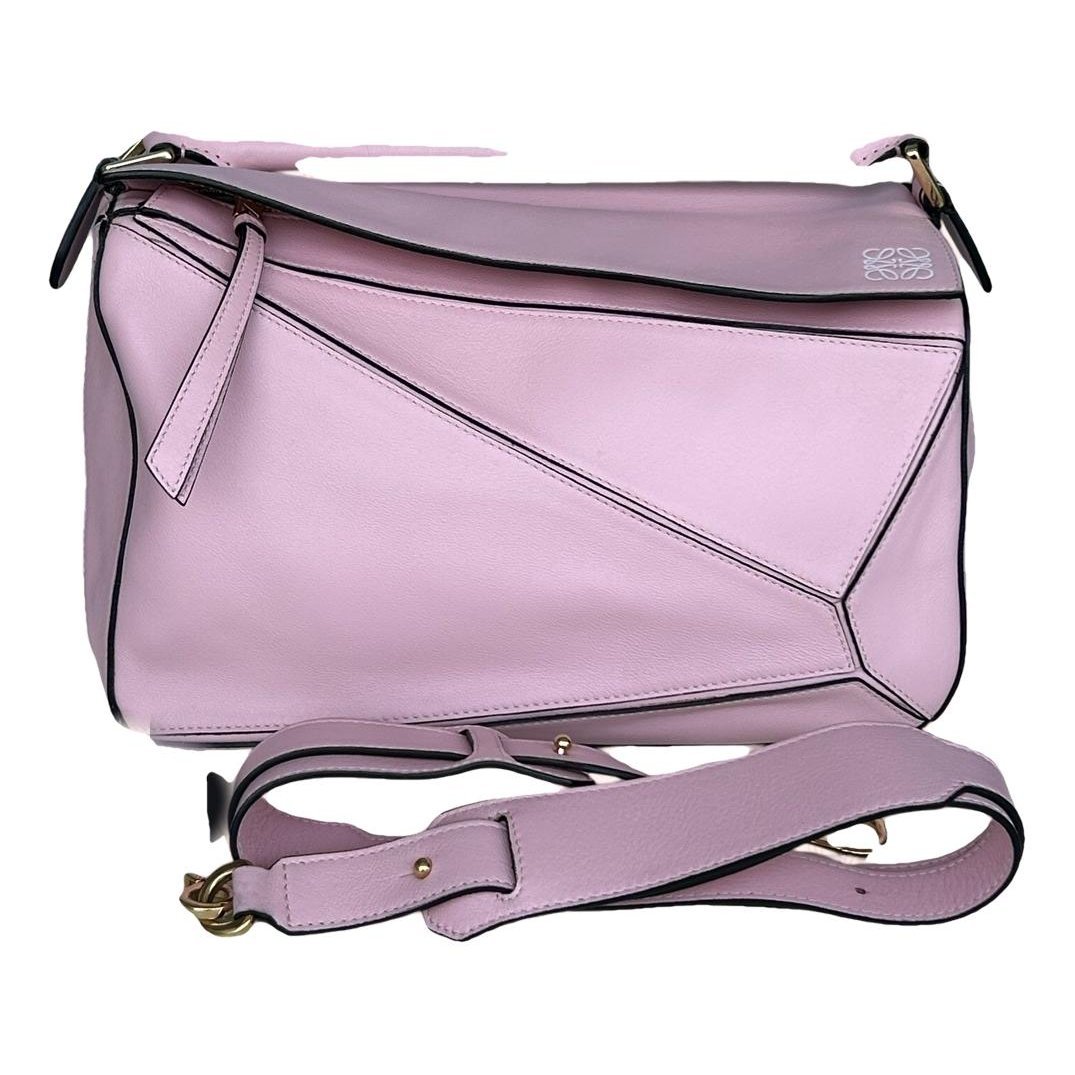 Puzzle leather handbag