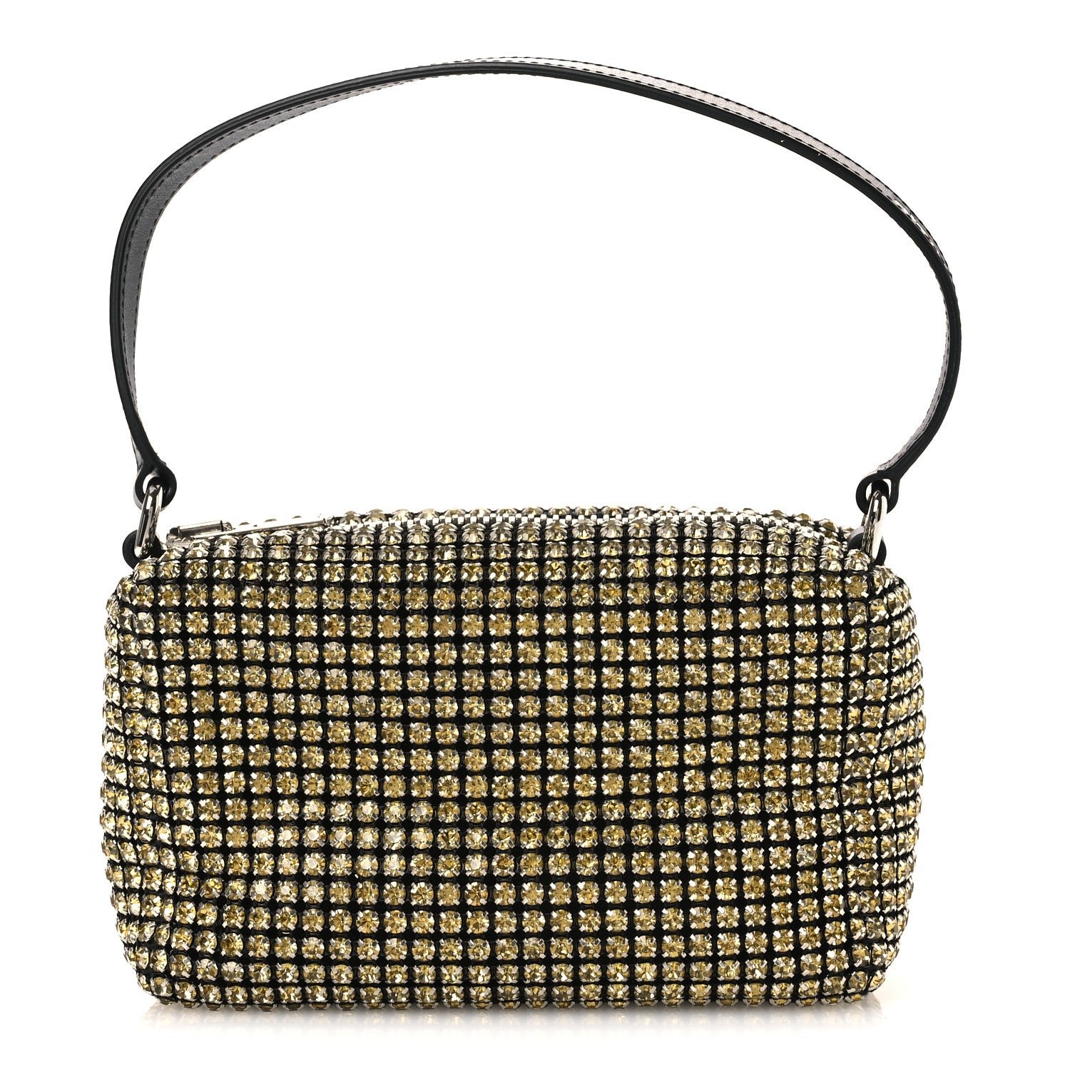 Alexander Wang Alexander Wang Mesh Crystal Rhinestone Medium Heiress Pouch Porcelain