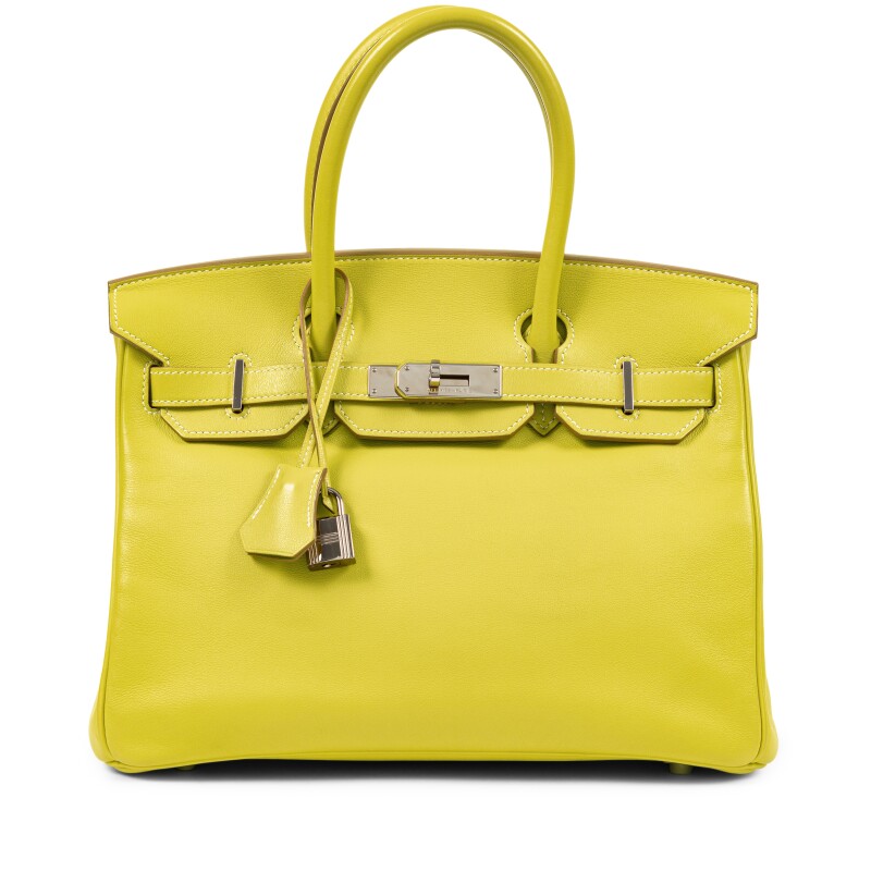 Lime Swift Birkin 30 Palladium Hardware, 2011