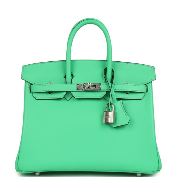 Hermes Hermes Birkin 25 Vert Comics Swift Palladium Hardware