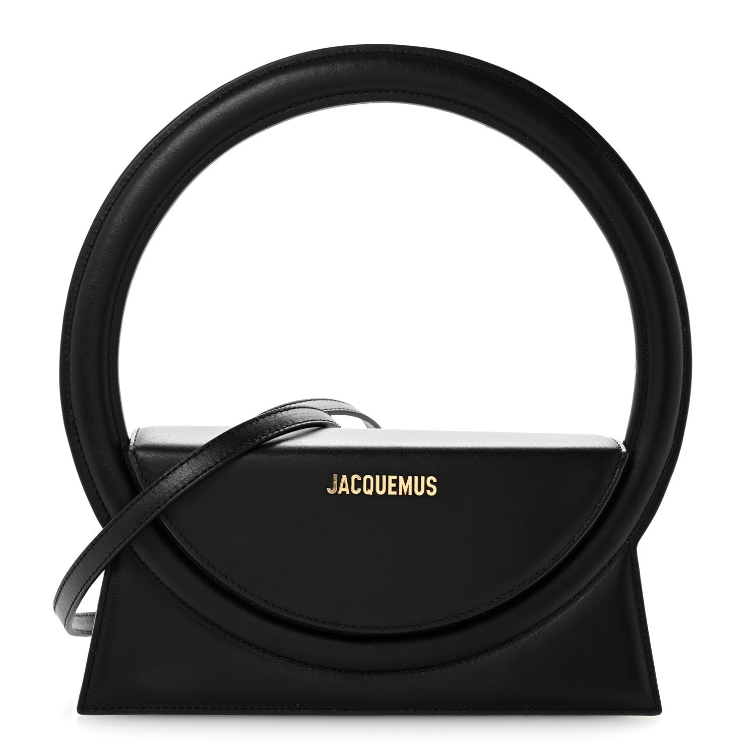 Jacquemus Smooth Calfskin Le Sac Rond Black