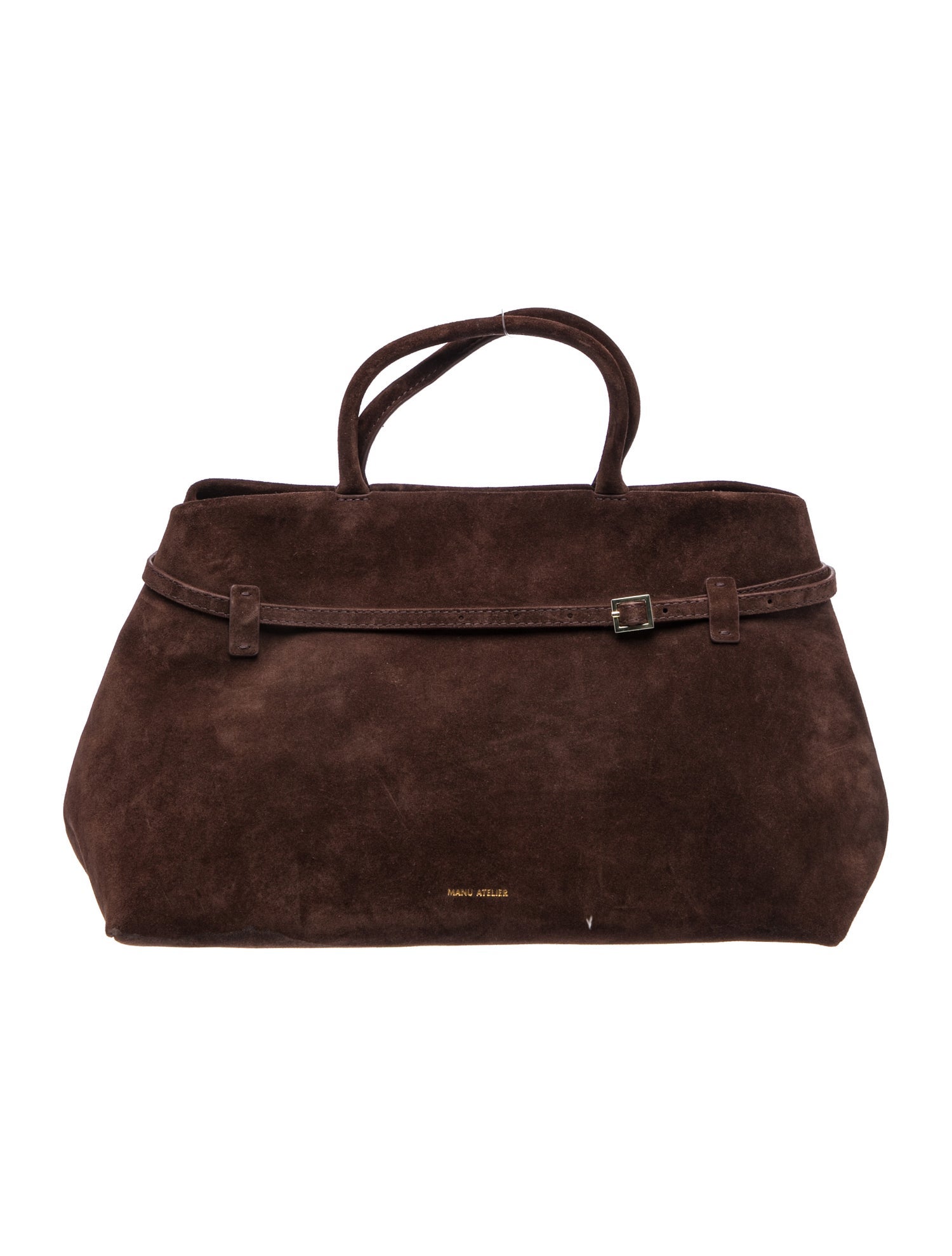 Manu Atelier Suede Top Handle Bag