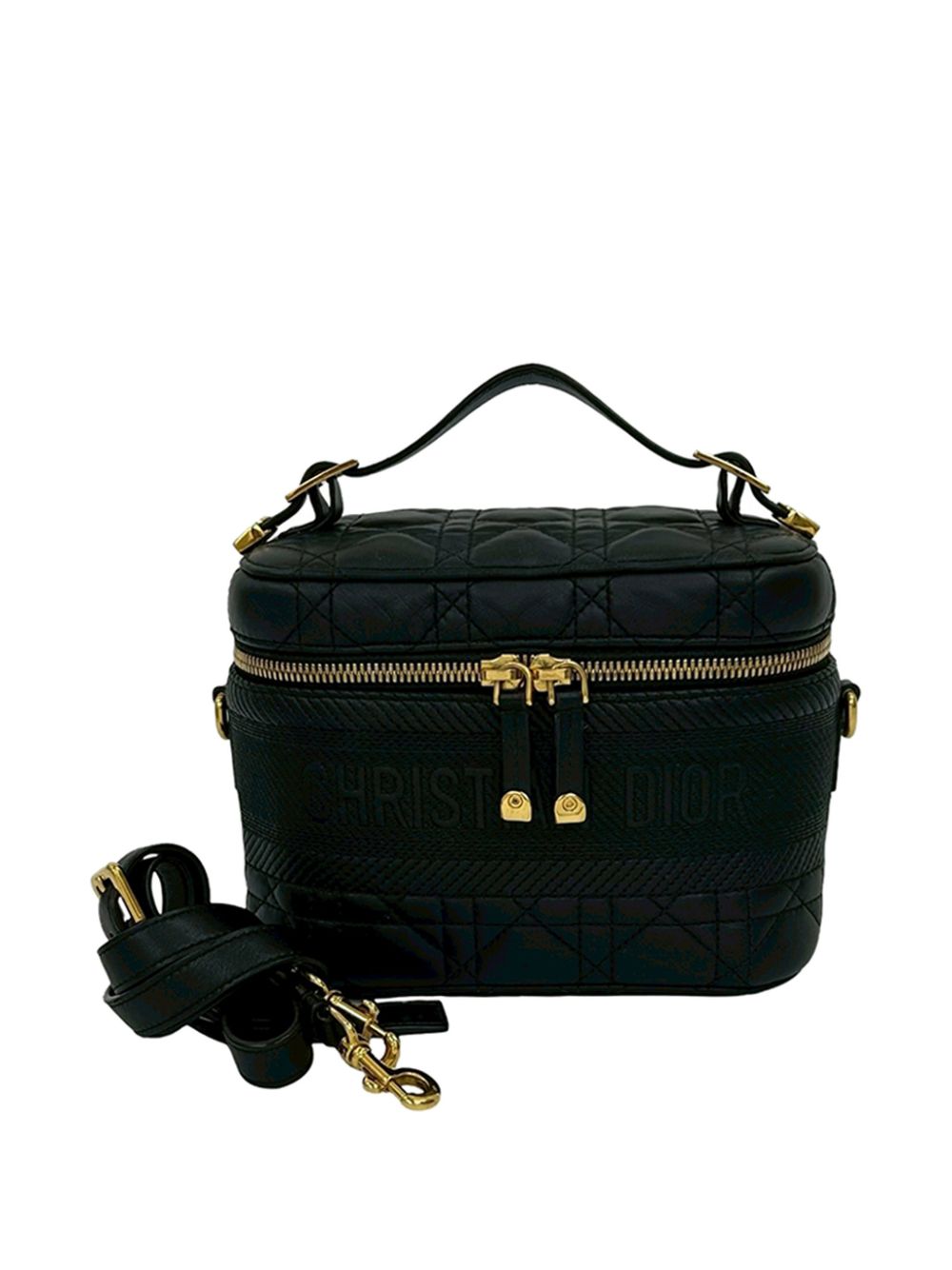 2010-2025 Small Lambskin Cannage DiorTravel Vanity Case satchel