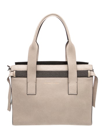 Brunello Cucinelli Suede Top Handle Bag