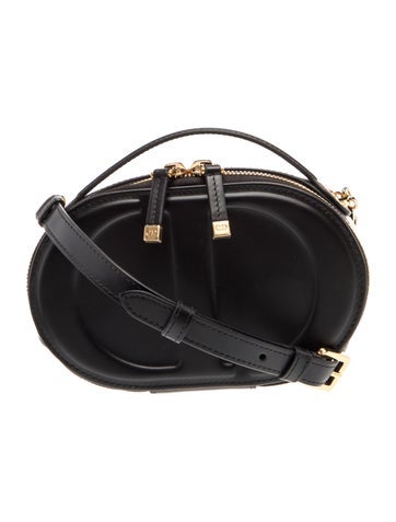 Leather Oval Camera Bag Small