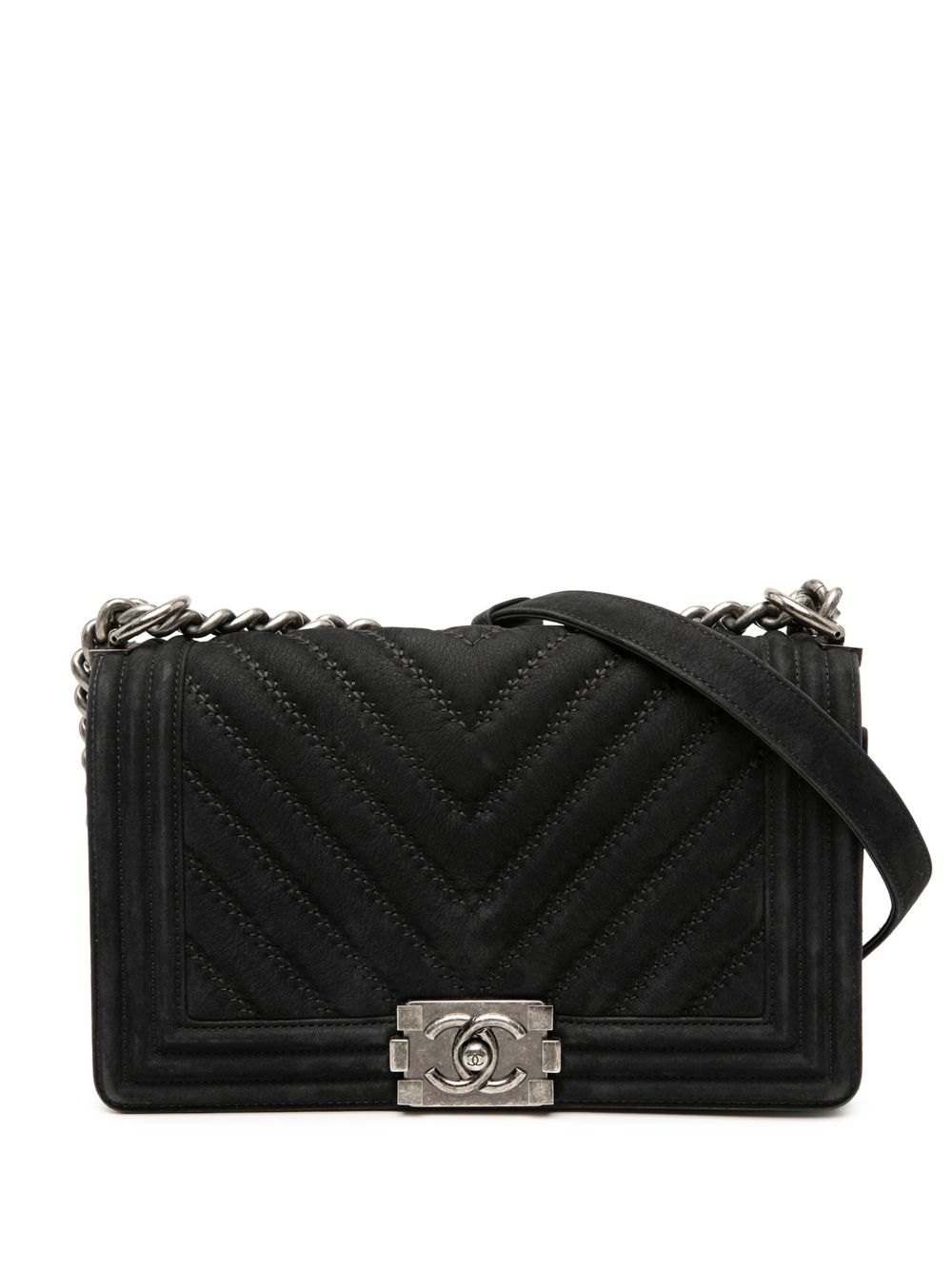2016-2017 Old Medium Chevron Suede Boy Flap crossbody bag